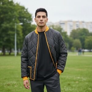 Vintage Jordan Craig Vintage Quilted Bomber Jacket Mens 2XL Zip Up Outerwear Y2K